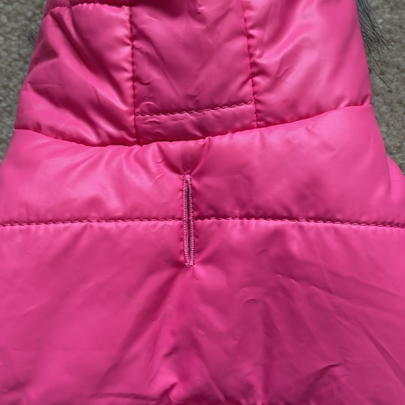 Puffy Pink Parka Jacket Coat for Small Dog with Furry Hood - Size M - Picture 5 of 8